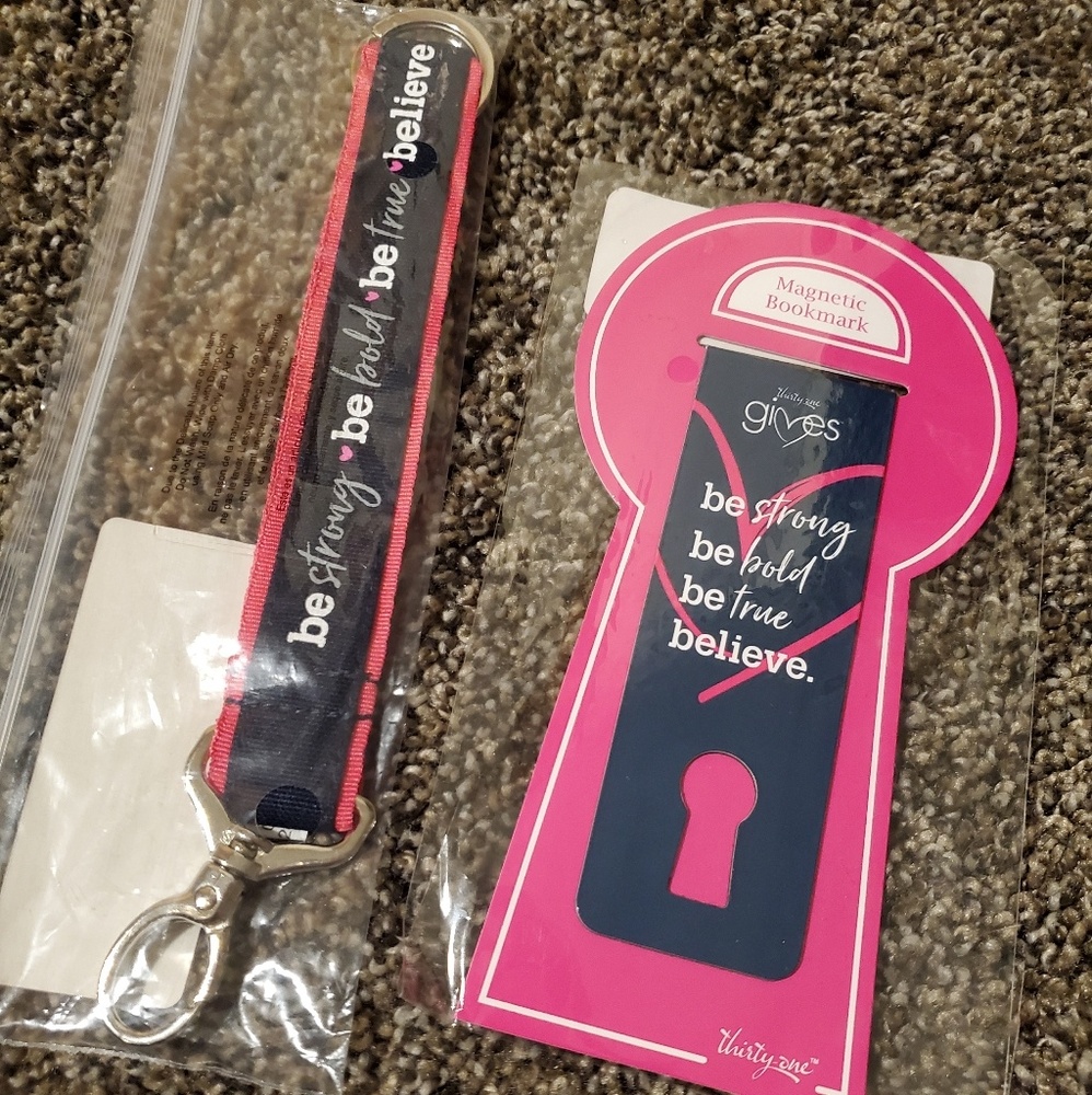 Thirty-One! brand key fob and bookmark